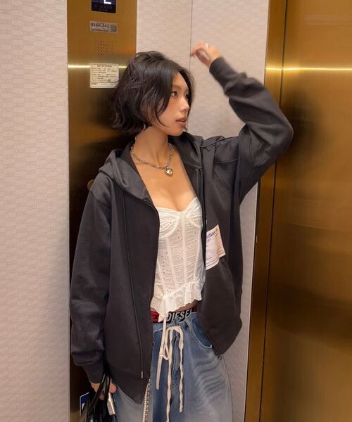Express Holiday(エクスプレスホリデー)の「パスポートフードジップアップ_スカイブルー(パーカー・レディース・その他・1/2/3)」の7枚目の写真