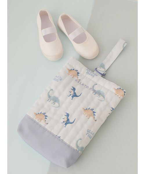 gelato pique（ジェラートピケ）の「【入園入学グッズ】【限定カラーあり】シューズバッグ（トートバッグ・キッズ・ピンク/ブルー/オフホワイト/ベージュ・F）」の5枚目の写真