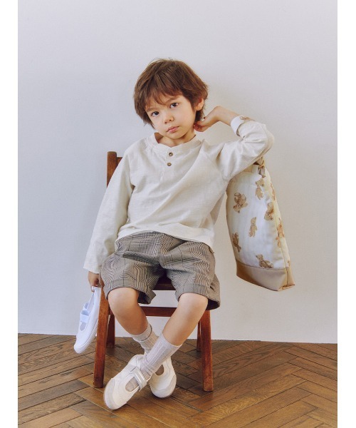gelato pique（ジェラートピケ）の「【入園入学グッズ】【限定カラーあり】シューズバッグ（トートバッグ・キッズ・ピンク/ブルー/オフホワイト/ベージュ・F）」の16枚目の写真