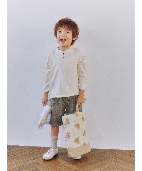 gelato pique（ジェラートピケ）の「【入園入学グッズ】【限定カラーあり】シューズバッグ（トートバッグ・キッズ・ピンク/ブルー/オフホワイト/ベージュ・F）」の17枚目の写真