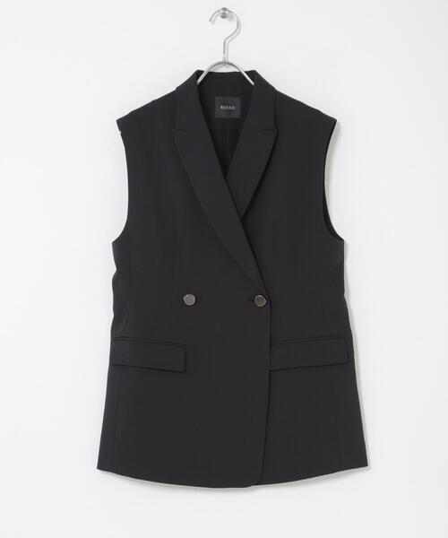 URBAN RESEARCH ROSSO WOMEN(アーバンリサーチ ロッソ)の「防シワシャンブレーツイルダブルジレ(ベスト・レディース・ベージュ系その他/ブラック・FREE)」の19枚目の写真