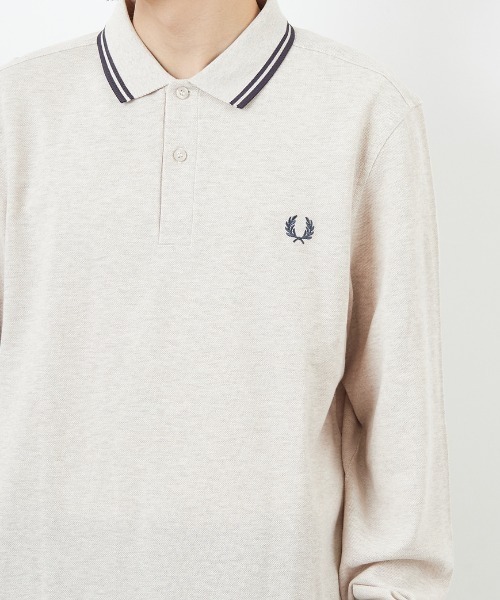 ツインティップライン ワンポイント刺繍ロゴ ロングスリーブポロシャツ FRED PERRY（フレッドペリー） ポロシャツ ポロ ツインティップライン