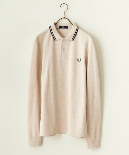 FRED PERRY/フレッドペリー] ツインティップライン ワンポイント刺繍