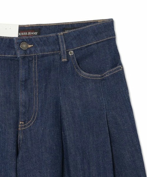 STYLISE（スタイライズ）の「【GUESS】GUESS JEANS G12 Pleated Extra Wide Leg / ダークインディゴブルー [W5BA2UD002A]（デニムパンツ・レディース・ブルー・25/26）」の4枚目の写真