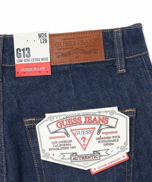 STYLISE（スタイライズ）の「【GUESS】GUESS JEANS G12 Pleated Extra Wide Leg / ダークインディゴブルー [W5BA2UD002A]（デニムパンツ・レディース・ブルー・25/26）」の8枚目の写真