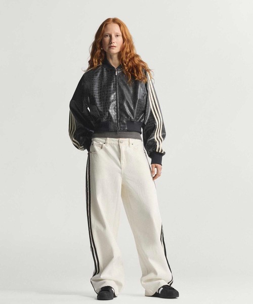 adidas（アディダス）の「プレザー ジャケット / アディダスオリジナルス adidas Originals（ブルゾン・レディース・ブラック/レッド・MEDIUM/SMALL/X-SMALL/XX-LARGE/LARGE/X-LARGE）」の4枚目の写真