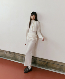 REF BOTH SHIRRING LONG SKIRT IVORY