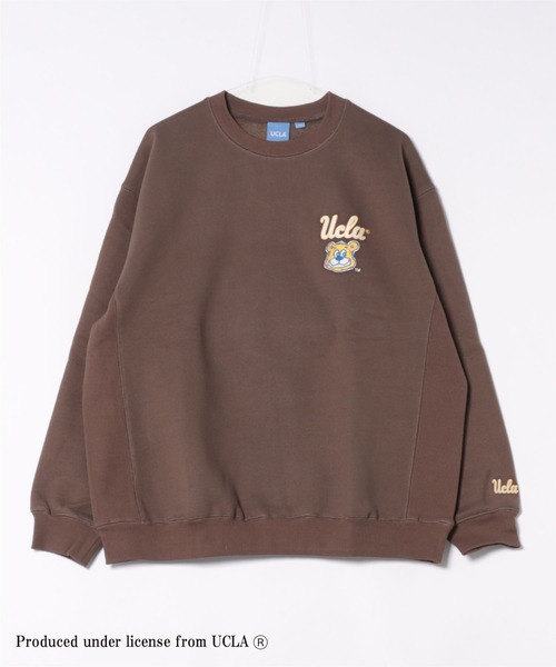 UCLA(ユーシーエルエー)の「【UCLA】刺繍ロゴ裏起毛トレーナー スウェット プルオーバー(スウェット・メンズ・チャコールグレー/ブラウン/ホワイト・3/2)」の3枚目の写真
