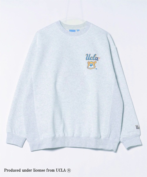 UCLA(ユーシーエルエー)の「【UCLA】刺繍ロゴ裏起毛トレーナー スウェット プルオーバー(スウェット・メンズ・チャコールグレー/ブラウン/ホワイト・3/2)」の4枚目の写真