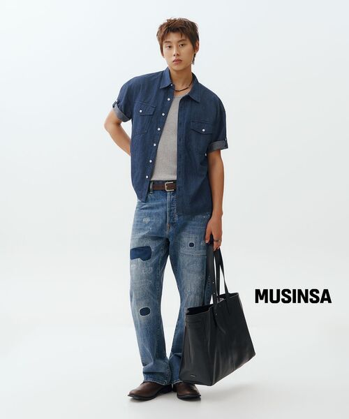 SHIRTER（シャーター）の「MONTANA LEATHER TOTE BAG (BLACK)（トートバッグ・メンズ・その他・ONE SIZE）」の11枚目の写真