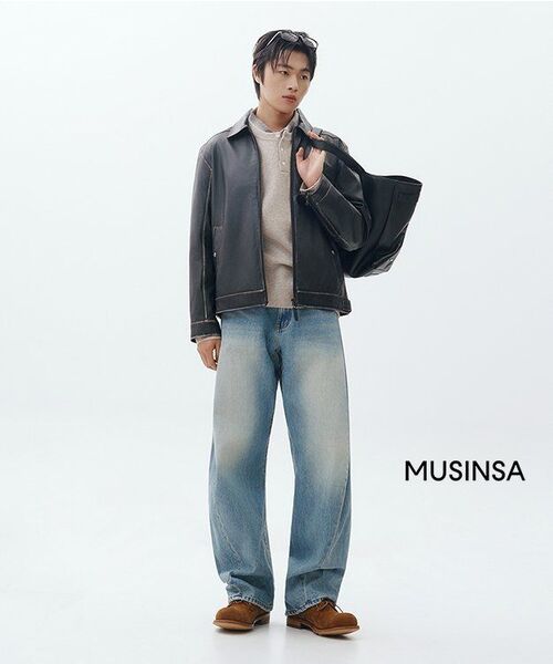 SHIRTER（シャーター）の「MONTANA LEATHER TOTE BAG (BLACK)（トートバッグ・メンズ・その他・ONE SIZE）」の3枚目の写真