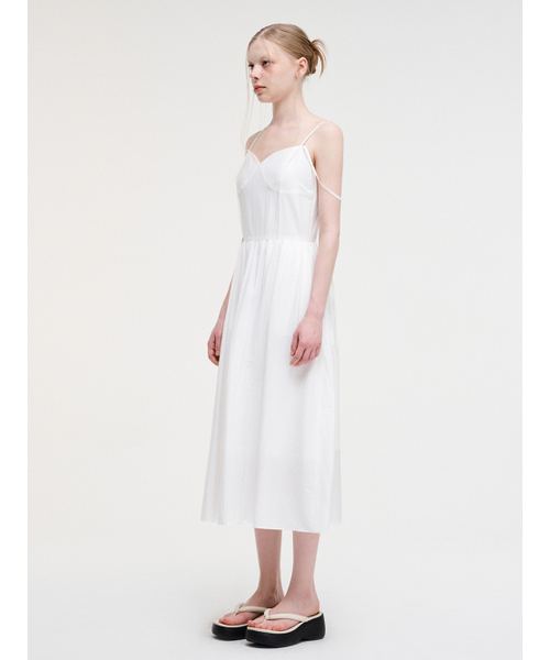 ETMON(エトモン)の「Slip Pintuck Double Strap Dress White(ワンピース・レディース・その他・S/M)」の5枚目の写真