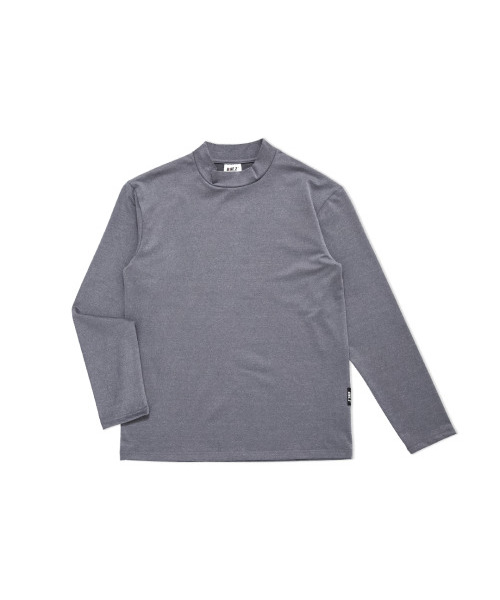 NINEZ(ナインゼット)の「マッスルフィットハイネック長袖TシャツNFHT1(Tシャツ/カットソー・メンズ・グレー・M)」の1枚目の写真