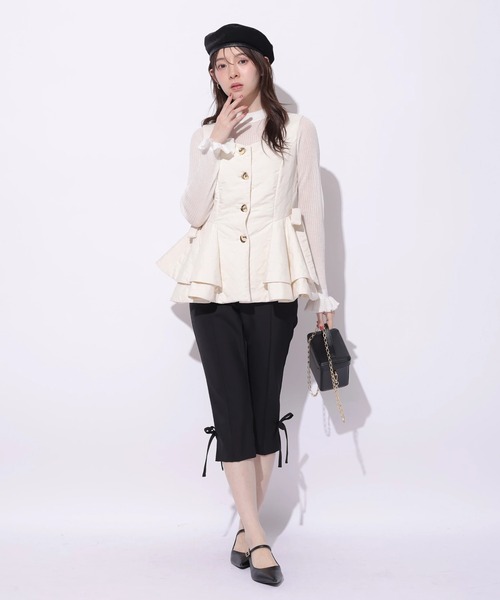 Rirandture(リランドチュール)の「サイドリボンカプリパンツ(その他パンツ・レディース・ブラック・2/1)」の5枚目の写真