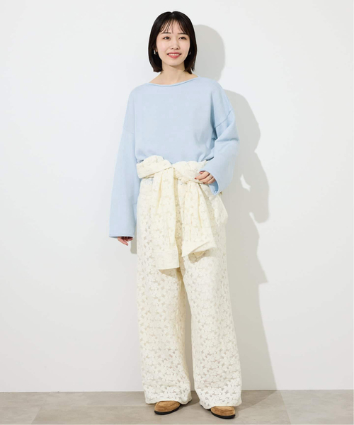 TRICOTS JEAN MARC（トリコットジーンマルク）の「TRICOTS JEAN MARC/トリコットジーンマルク SLOBE別注 ニットプルオーバー（ニット/セーター・レディース・スカイブルー/ベージュ系その他/ブラウン・FREE）」の15枚目の写真