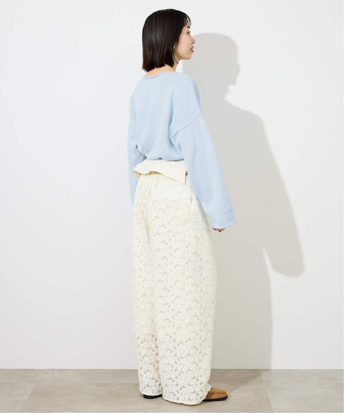 TRICOTS JEAN MARC（トリコットジーンマルク）の「TRICOTS JEAN MARC/トリコットジーンマルク SLOBE別注 ニットプルオーバー（ニット/セーター・レディース・スカイブルー/ベージュ系その他/ブラウン・FREE）」の16枚目の写真