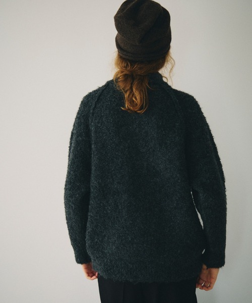full/fill.(フルフィル)の「half zip loop yarn knit / ハーフジップループヤーンニット(ニット/セーター・レディース・ダークグレー/アイボリー・FREE)」の17枚目の写真