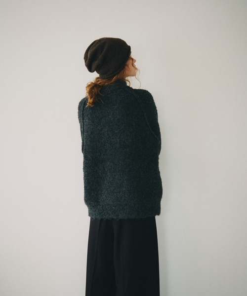full/fill.(フルフィル)の「half zip loop yarn knit / ハーフジップループヤーンニット(ニット/セーター・レディース・ダークグレー/アイボリー・FREE)」の18枚目の写真