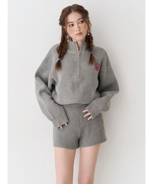 EVRIS(エヴリス)の「ワンポイントロゴニットロンパース(つなぎ/オールインワン・レディース・ブラック/グレー/ネイビー・FREE)」の9枚目の写真