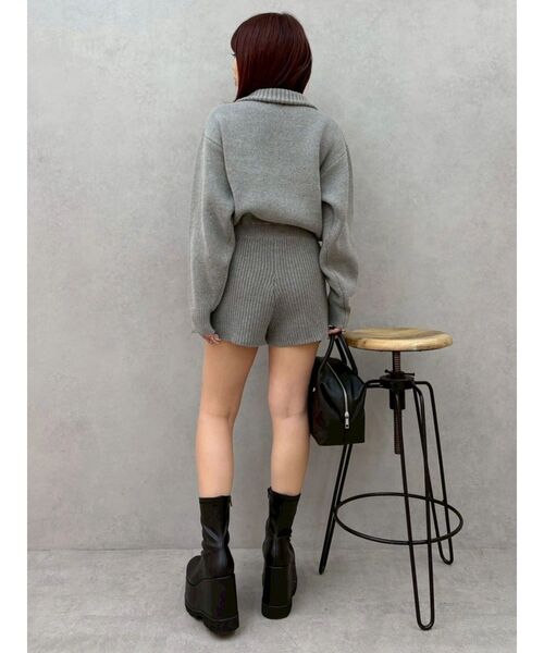 EVRIS(エヴリス)の「ワンポイントロゴニットロンパース(つなぎ/オールインワン・レディース・ブラック/グレー/ネイビー・FREE)」の21枚目の写真