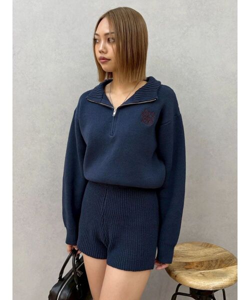 EVRIS(エヴリス)の「ワンポイントロゴニットロンパース(つなぎ/オールインワン・レディース・ブラック/グレー/ネイビー・FREE)」の16枚目の写真