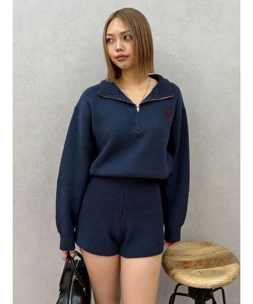 EVRIS(エヴリス)の「ワンポイントロゴニットロンパース(つなぎ/オールインワン・レディース・ブラック/グレー/ネイビー・FREE)」の15枚目の写真