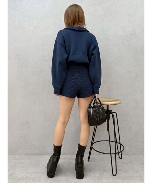 EVRIS(エヴリス)の「ワンポイントロゴニットロンパース(つなぎ/オールインワン・レディース・ブラック/グレー/ネイビー・FREE)」の13枚目の写真