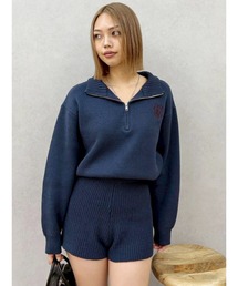 ワンポイントロゴニットロンパース