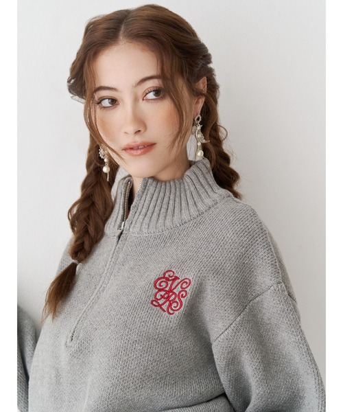 EVRIS(エヴリス)の「ワンポイントロゴニットロンパース(つなぎ/オールインワン・レディース・ブラック/グレー/ネイビー・FREE)」の6枚目の写真