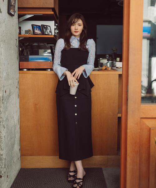 PROPORTION BODY DRESSING(プロポーションボディドレッシング)の「ランダムヘムビスチェ / 1216110209(シャツ/ブラウス・レディース・ブラック/オフホワイト・FREE)」の4枚目の写真