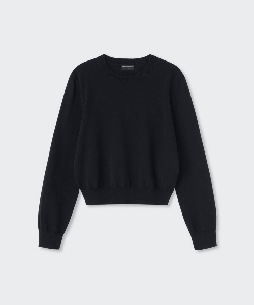 MUSINSA STANDARD WOMAN（ムシンサスタンダードウーマン）の「ウィメンズウォッシャブルスーピマコットンクルーネックニット[ブラック]（ニット/セーター・レディース・その他・SMALL/MEDIUM/LARGE/X-SMALL）」の13枚目の写真