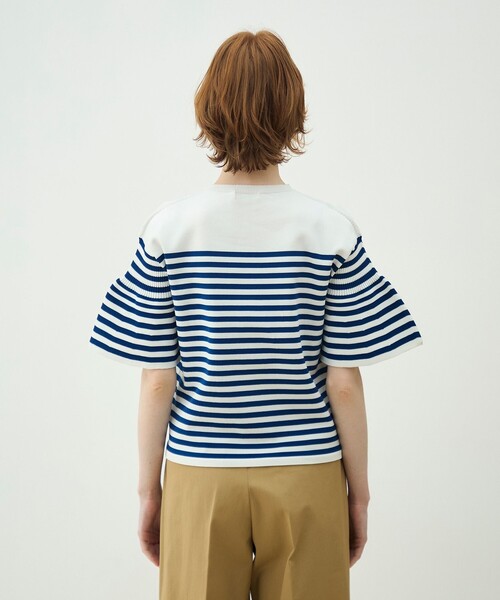 MACPHEE（マカフィー）の「フォームニット ベルスリーブプルオーバー（ニット/セーター・レディース・ネイビー/ライトブルー・S）」の9枚目の写真