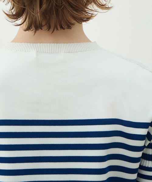 MACPHEE（マカフィー）の「フォームニット ベルスリーブプルオーバー（ニット/セーター・レディース・ネイビー/ライトブルー・S）」の7枚目の写真