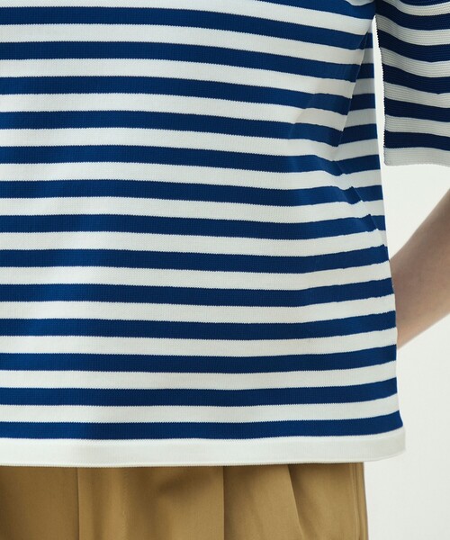 MACPHEE（マカフィー）の「フォームニット ベルスリーブプルオーバー（ニット/セーター・レディース・ネイビー/ライトブルー・S）」の5枚目の写真