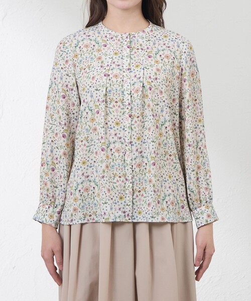 amaca(アマカ)の「【LIBERTY】ARCHWAY ブラウス(シャツ/ブラウス・レディース・ダークネイビー/オフホワイト・38/40)」の5枚目の写真