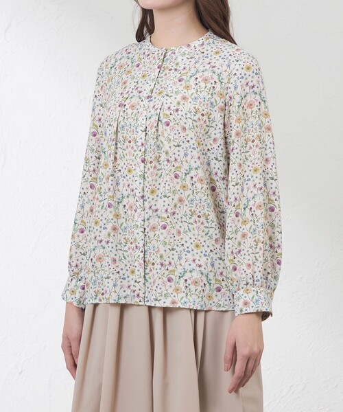 amaca(アマカ)の「【LIBERTY】ARCHWAY ブラウス(シャツ/ブラウス・レディース・ダークネイビー/オフホワイト・38/40)」の6枚目の写真