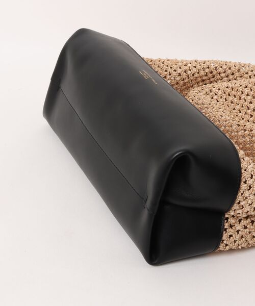 CHRISTIAN VILLA(クリスチャンヴィラ)の「【CHRISTIAN VILLA】レザーハンドルメッシュトートバッグ(Q66318)(トートバッグ・レディース・ブラック系その他/ホワイト系その他・ALL)」の4枚目の写真
