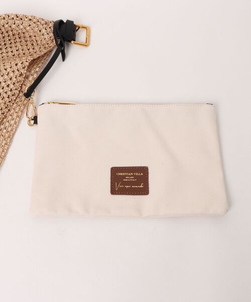 CHRISTIAN VILLA(クリスチャンヴィラ)の「【CHRISTIAN VILLA】レザーハンドルメッシュトートバッグ(Q66318)(トートバッグ・レディース・ブラック系その他/ホワイト系その他・ALL)」の6枚目の写真