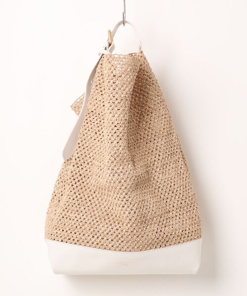 CHRISTIAN VILLA(クリスチャンヴィラ)の「【CHRISTIAN VILLA】レザーハンドルメッシュトートバッグ(Q66318)(トートバッグ・レディース・ブラック系その他/ホワイト系その他・ALL)」の10枚目の写真