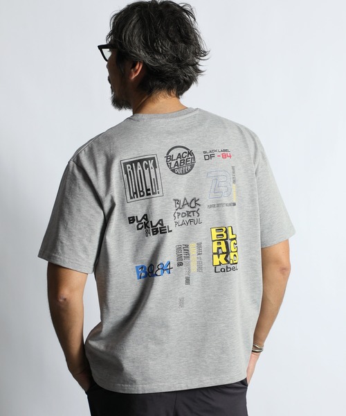 The DUFFER of ST.GEORGE(ザダファーオブセントジョージ)の「〔BLACK LABEL〕90s LOGO PRINT TEE:CVC天竺 速乾 90sロゴ プリントTEE(Tシャツ/カットソー・メンズ・ブルー/ブラック/ライトグレー/ホワイト・SMALL/MEDIUM/LARGE/X-LARGE)」の12枚目の写真