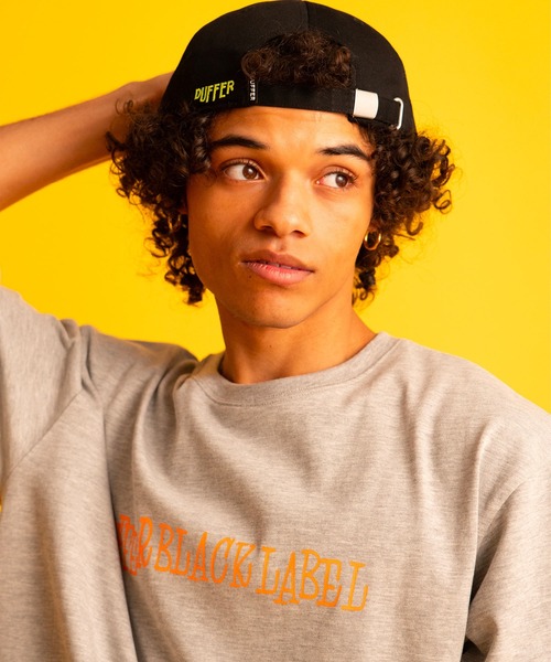 The DUFFER of ST.GEORGE(ザダファーオブセントジョージ)の「〔BLACK LABEL〕90s LOGO PRINT TEE:CVC天竺 速乾 90sロゴ プリントTEE(Tシャツ/カットソー・メンズ・ブルー/ブラック/ライトグレー/ホワイト・SMALL/MEDIUM/LARGE/X-LARGE)」の11枚目の写真