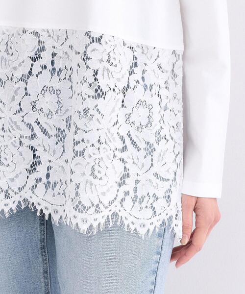 OPAQUE.CLIP(オペークドットクリップ)の「裾レースカットソー【洗濯機OK】(Tシャツ/カットソー・レディース・ホワイト・40/38)」の11枚目の写真