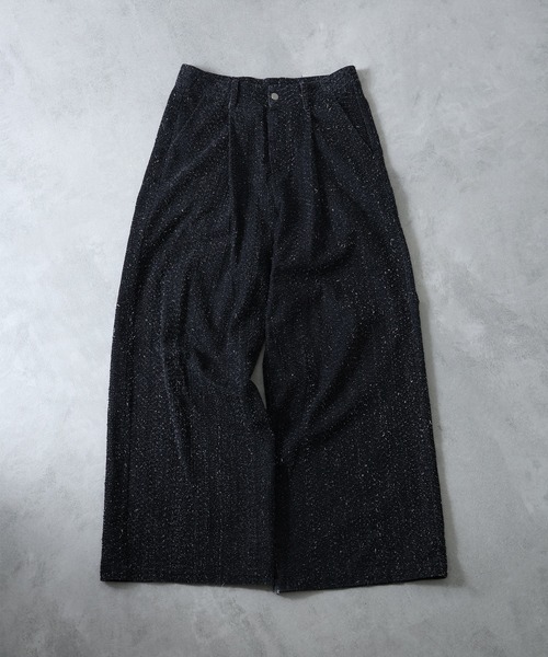 welise(ウェライズ)の「【welise/ウェライズ】13ozニードルパンチ加工デニム バーティカルタック スラックス(デニムパンツ・メンズ・ブラック/ダークインディゴブルー・S/M/L)」の20枚目の写真
