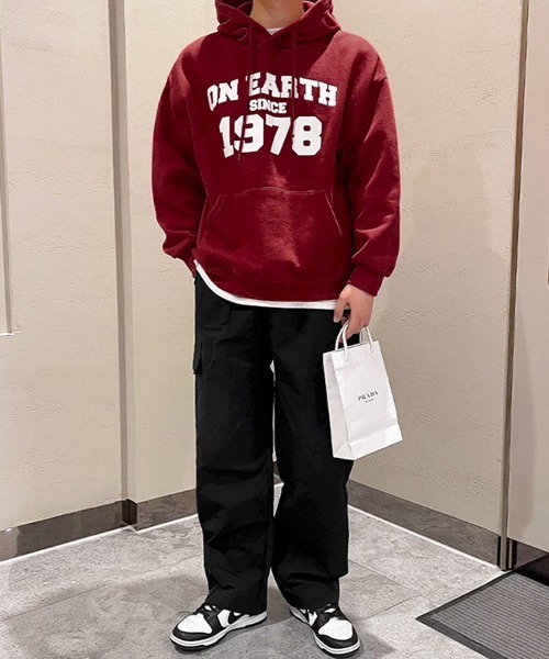 NOWLE(ノウル)の「【NOWLE】ON EARTH 1978 アーチロゴ スウェット フーディー(パーカー・メンズ・レッド・MEDIUM/SMALL/X-LARGE/LARGE)」の22枚目の写真
