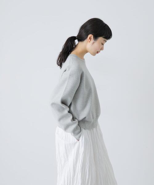 かぐれ(カグレ)の「コットンカシミヤスムースプルオーバー(ニット/セーター・レディース・ピンク/オートミール/ブラック・FREE)」の5枚目の写真