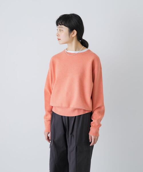 かぐれ(カグレ)の「コットンカシミヤスムースプルオーバー(ニット/セーター・レディース・ピンク/オートミール/ブラック・FREE)」の18枚目の写真