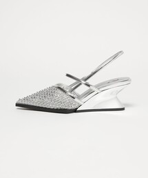 SY UNITED ARROWS | ＜SY＞ ポインテッド ビジュー ウェッジ バックベルト サンダル60↑(サンダル)