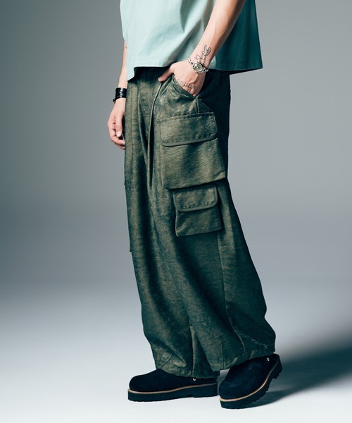 glamb（グラム）の「Paisley Cargo Pants / ペイズリーカーゴパンツ（カーゴパンツ・メンズ・ブラック/カーキ・S/M/L）」の22枚目の写真