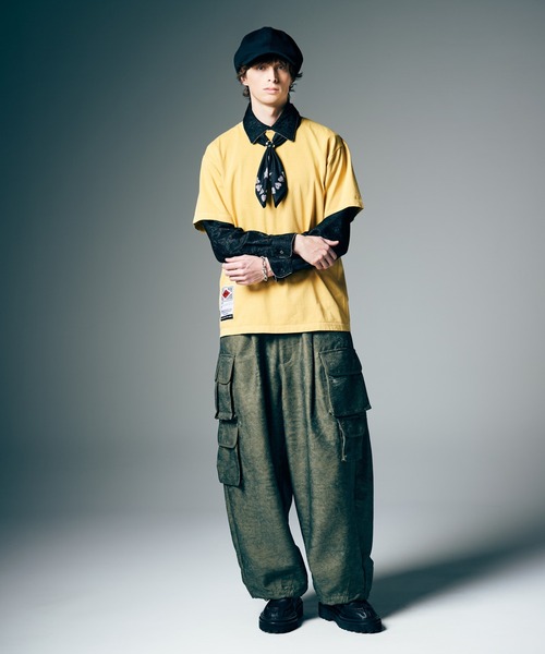 glamb（グラム）の「Paisley Cargo Pants / ペイズリーカーゴパンツ（カーゴパンツ・メンズ・ブラック/カーキ・S/M/L）」の4枚目の写真