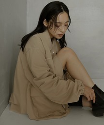 hellam（へラム）の「合繊ツイルパイピングブルゾン（ミリタリージャケット）」